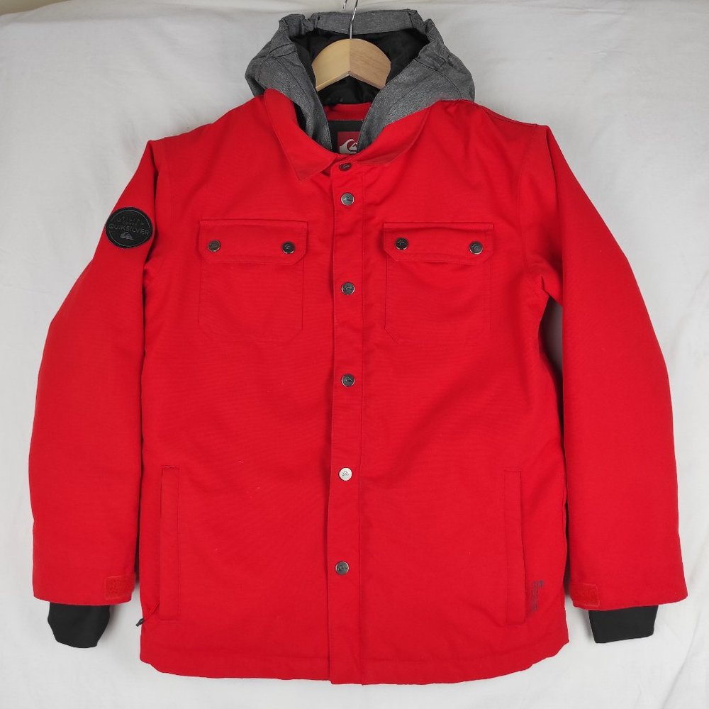 Quiksilver Utility Corps Boys Sz 12 Ski Jacket 10K Lined Snowboard